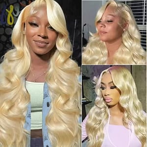 Blonde Body Wave 13x6 HD Lace Frontal 100 Human Hair Wigs 30 36 Inch Honey Colored Lace Closure Front Wig for Black Women