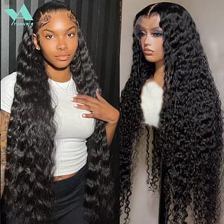 13x6 Hd Lace Frontal Wigs Deep Wave Wig For Brazilian Women Curly Human Hair Hair Deep Water Wave Lace Front Wig