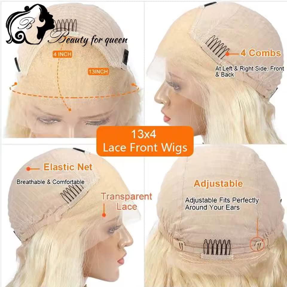 Purple Short Bob Wigs Lace Front Human Hair Wigs For Woman Ombre Blonde Colored Brazilian Straight Bob Wig Pre Plucked - Image 4