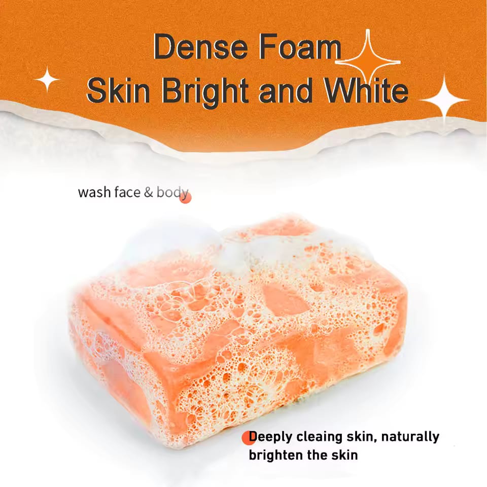 AILKE Skin Whitening Handmade Soap -Organic Papaya Soap For Black Spots, Clean Stains, Improves Dull Skin, Face & Body & Hands - Image 2
